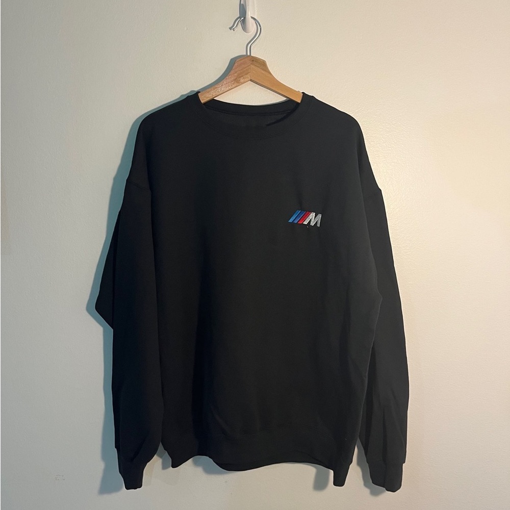 Black BMW M Series E30 Embroidery Crewneck Sweatshirt
